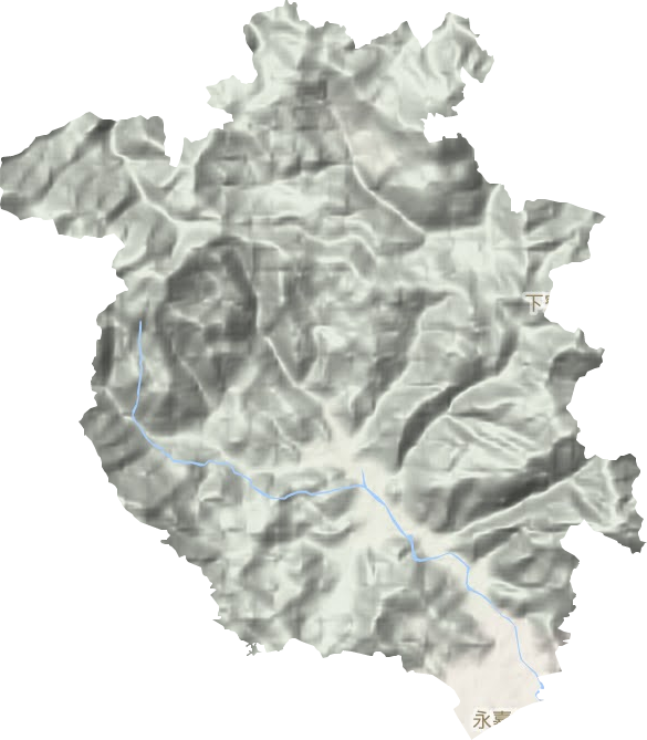 北城街道地形地图