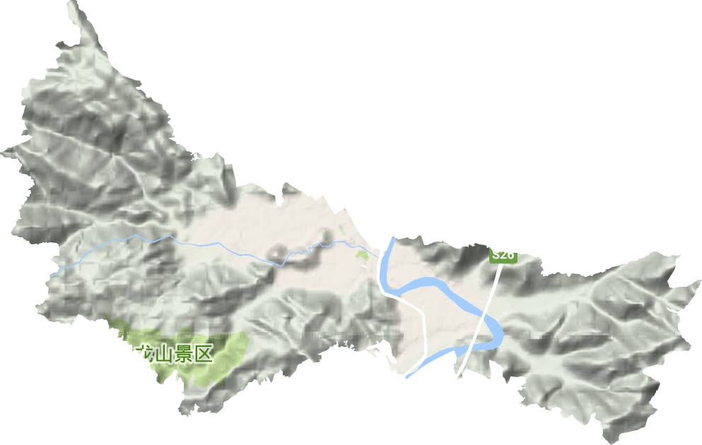 南城街道地形地图