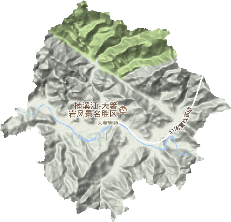 大若岩镇地形地图
