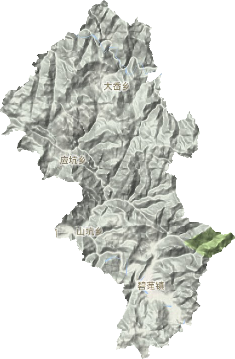 碧莲镇地形地图