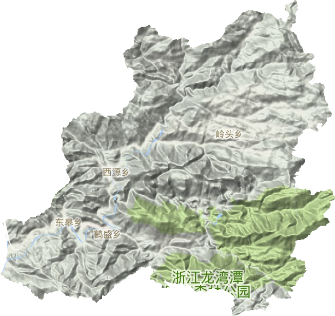 鹤盛镇地形地图