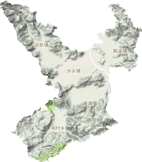 水头镇地形地图