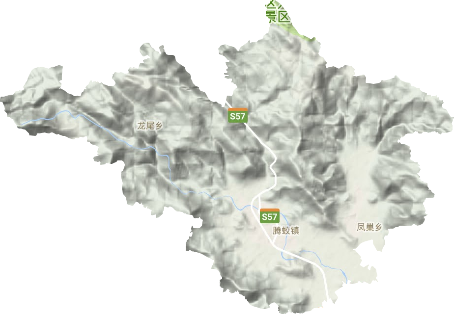 腾蛟镇地形地图
