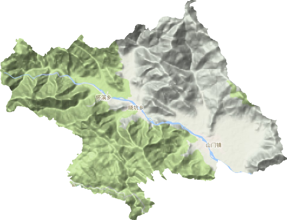 山门镇地形地图