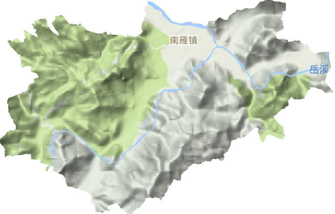 南雁镇地形地图