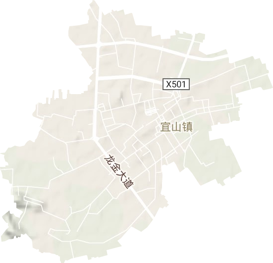 宜山镇地形地图