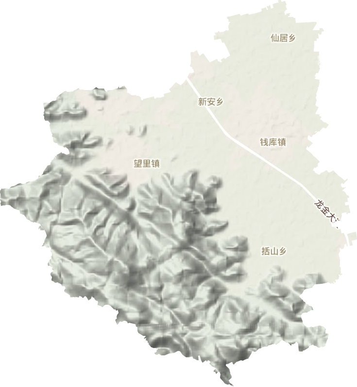 钱库镇地形地图