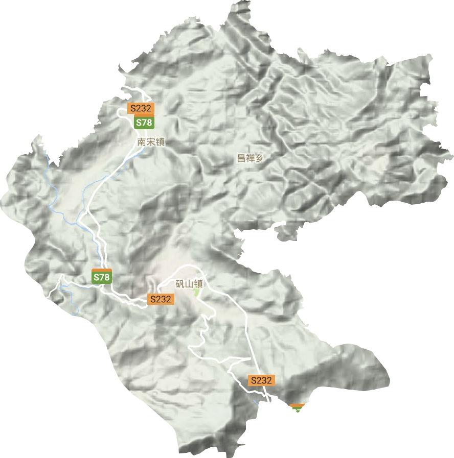 矾山镇地形地图