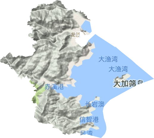 赤溪镇地形地图