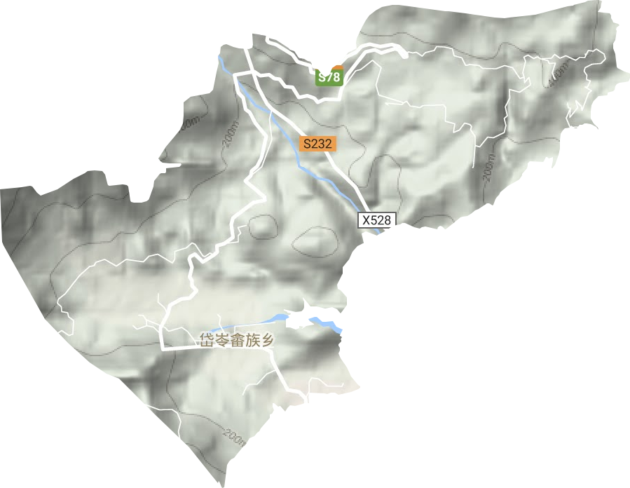 岱岭畲族乡地形地图