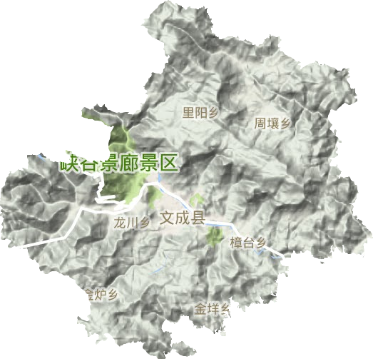 大峃镇地形地图
