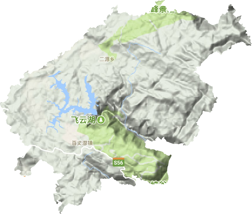 百丈漈镇地形地图