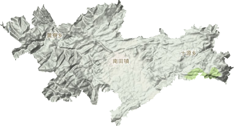 南田镇地形地图
