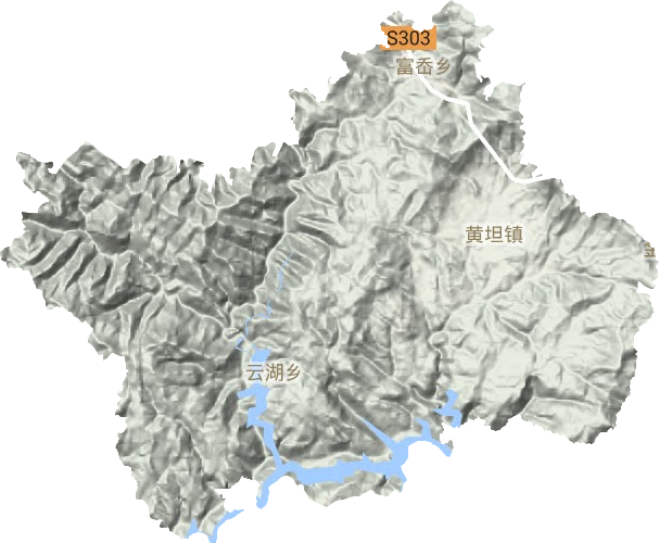 黄坦镇地形地图