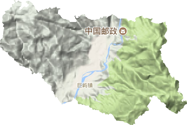巨屿镇地形地图