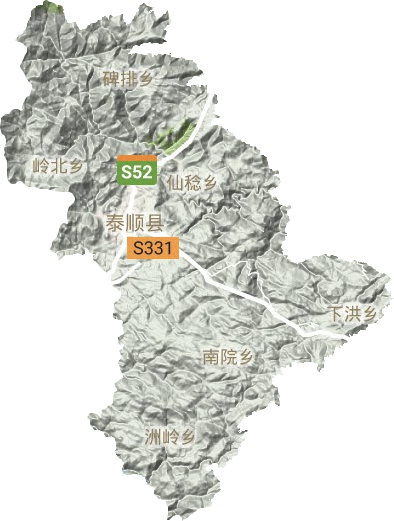 罗阳镇地形地图