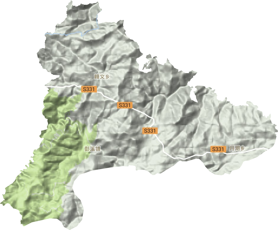 彭溪镇地形地图