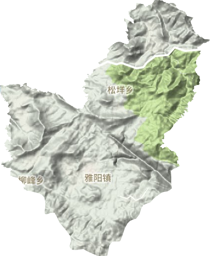 雅阳镇地形地图