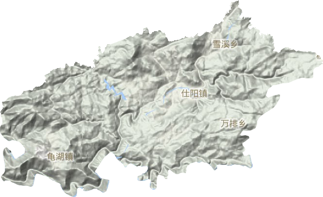 仕阳镇地形地图