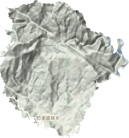 竹里畲族乡地形地图
