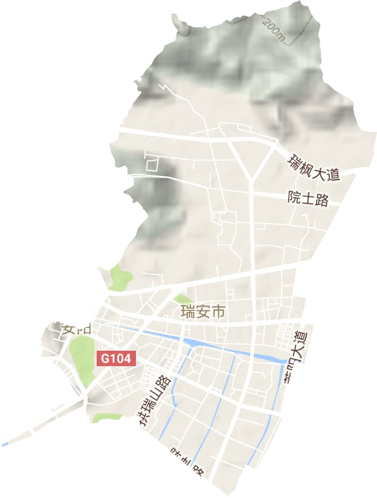 安阳街道地形地图