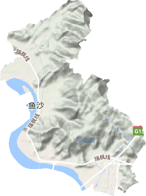 锦湖街道地形地图