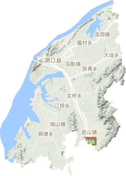 湖口县地形地图