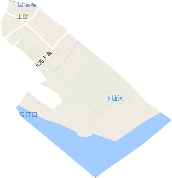 上望街道地形地图