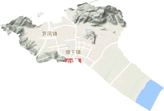 塘下镇地形地图