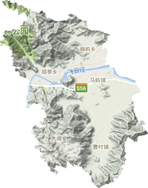 马屿镇地形地图