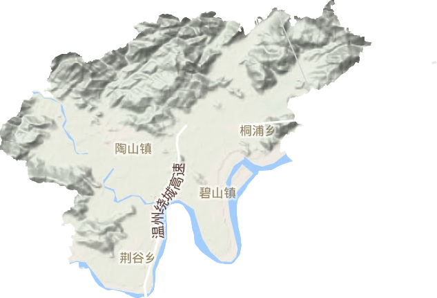 陶山镇地形地图