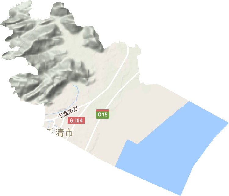 城东街道地形地图