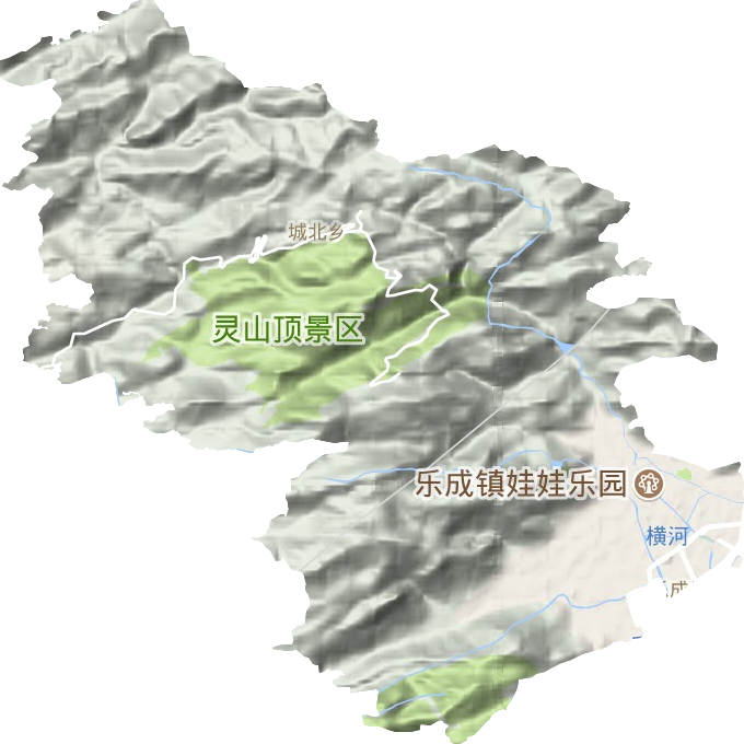 乐成街道地形地图