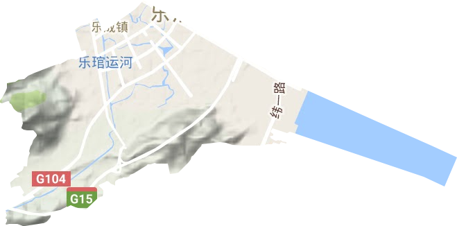 城南街道地形地图