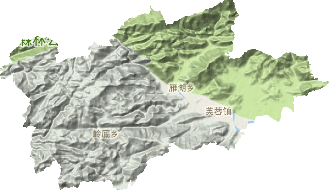 芙蓉镇地形地图