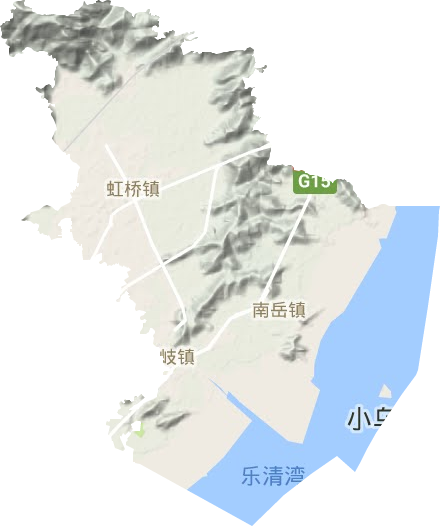 虹桥镇地形地图