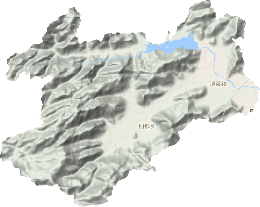淡溪镇地形地图
