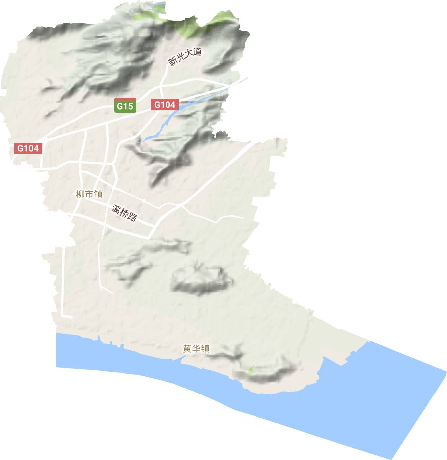 柳市镇地形地图