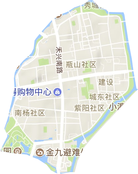 建设街道地形地图