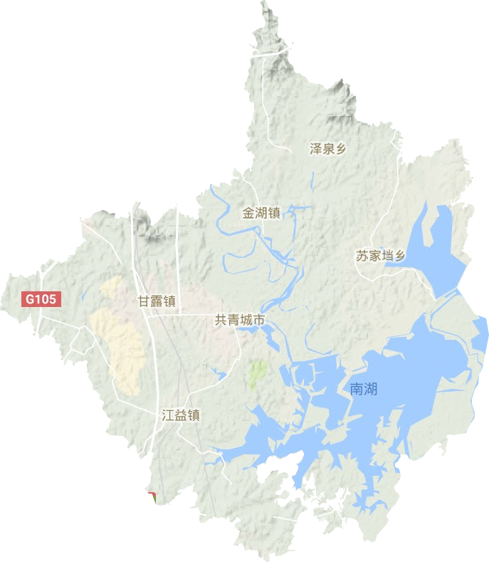 共青城市地形地图