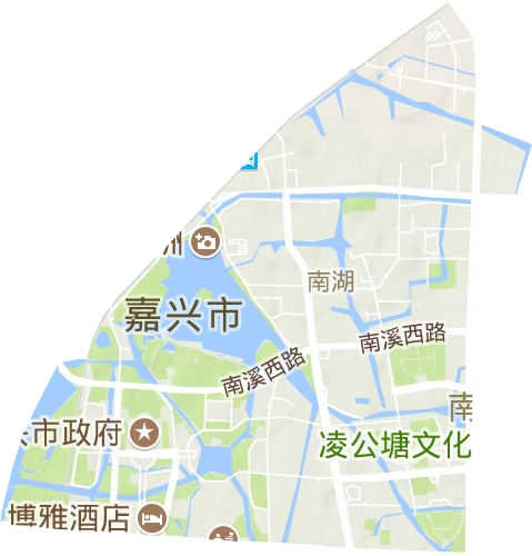 南湖街道地形地图
