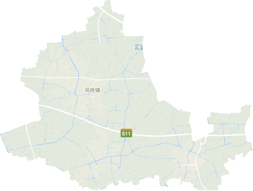 凤桥镇地形地图