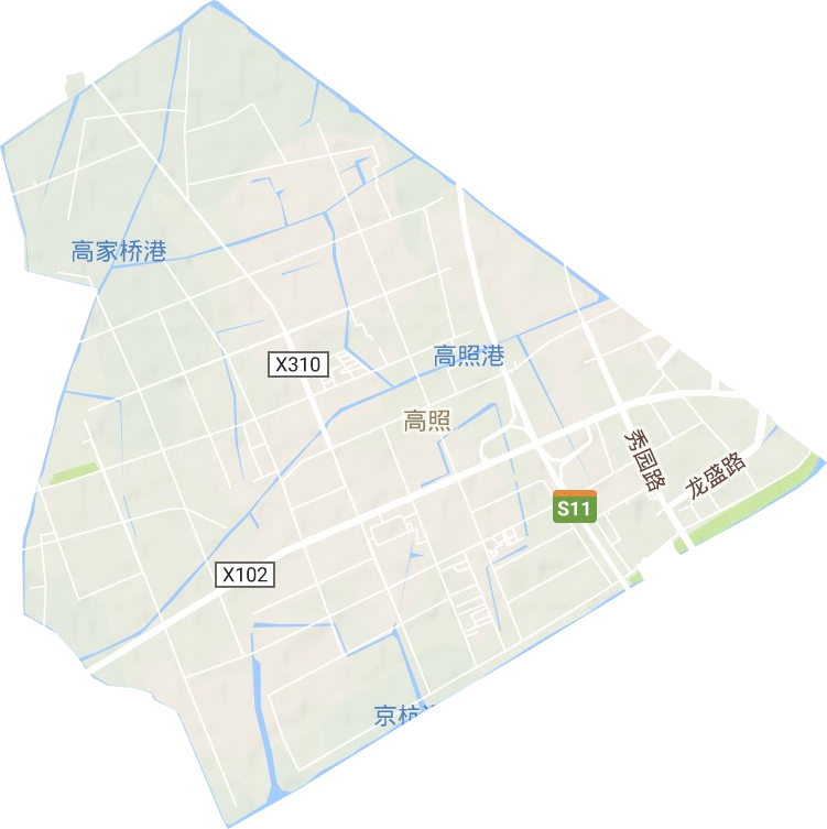 高照街道地形地图