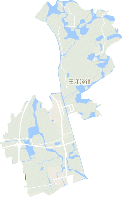 王江泾镇地形地图