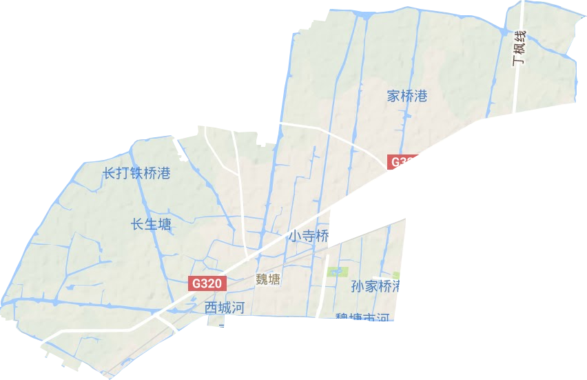 魏塘街道地形地图