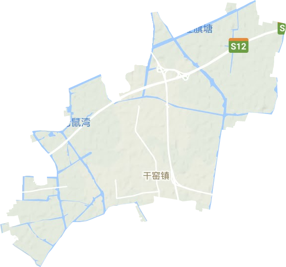 干窑镇地形地图