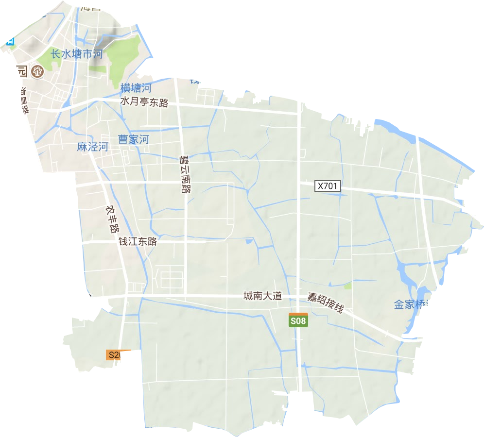 硖石街道地形地图