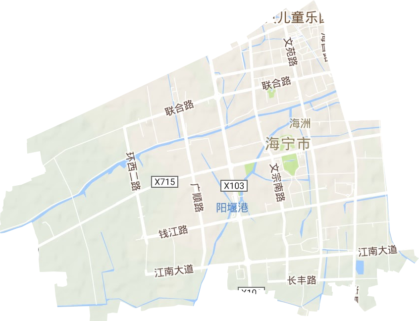 海洲街道地形地图