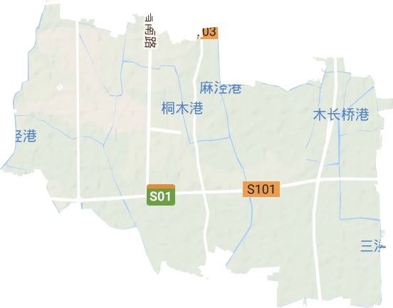 马桥街道地形地图