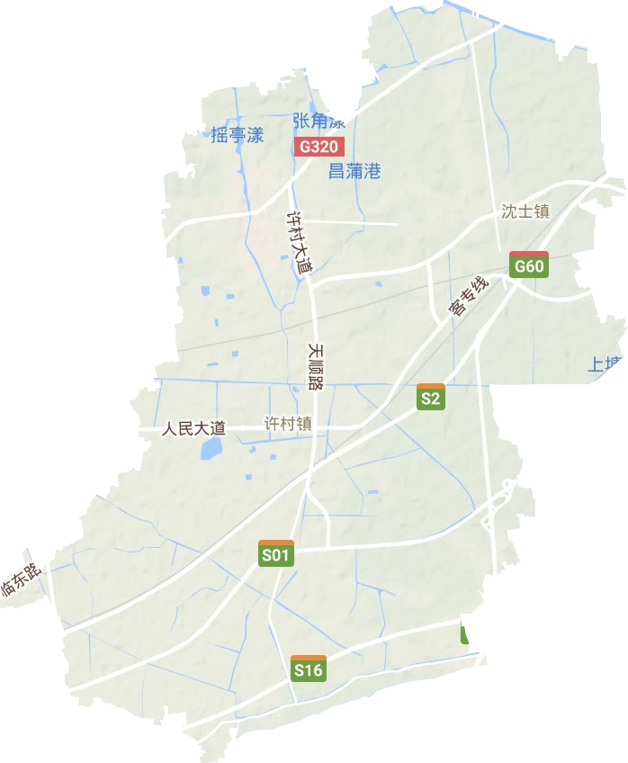 许村镇地形地图